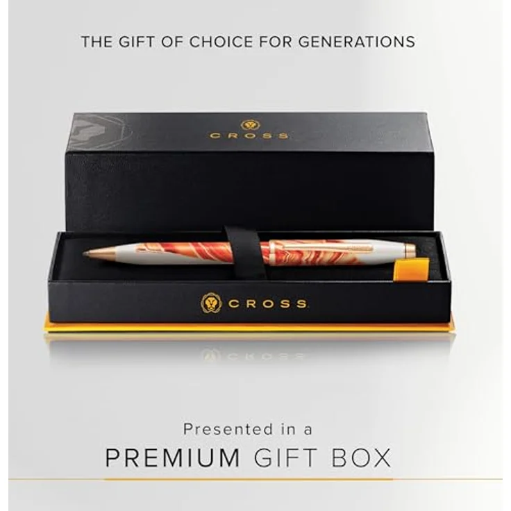 Cross Wanderlust Antelope Canyon, Drehkugelschreiber in Orange mit Rose Gold-Applikationen und Weiss-Lack, inklusive Geschenkbox – Bild 7