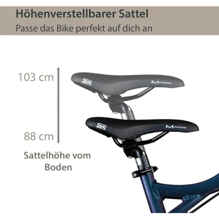 AGON Alpha E Bike Mountainbike Herren oder Damen 170-190 cm Pedelec 27,5 Zoll Hardtail MTB Trail mit Ananda Motor (Arctic fire Black, 48 cm) - Preisvergleich – Bild 5