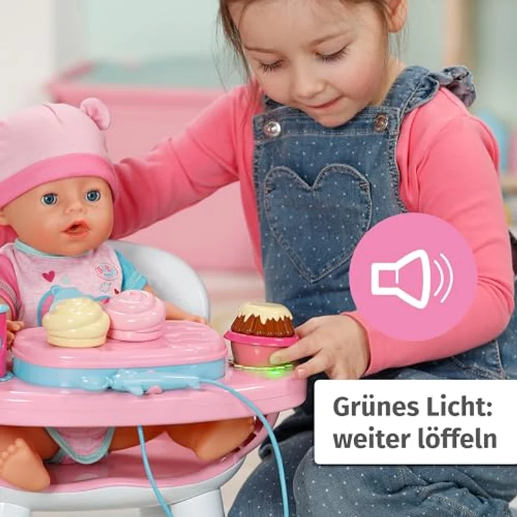 BABY Born Füttertisch mit Licht- und Soundfunktion, mit über 10 verschiedenen Gerichten und Getränken für 43 cm Puppen, Zapf Creation - Preisvergleich – Bild 5
