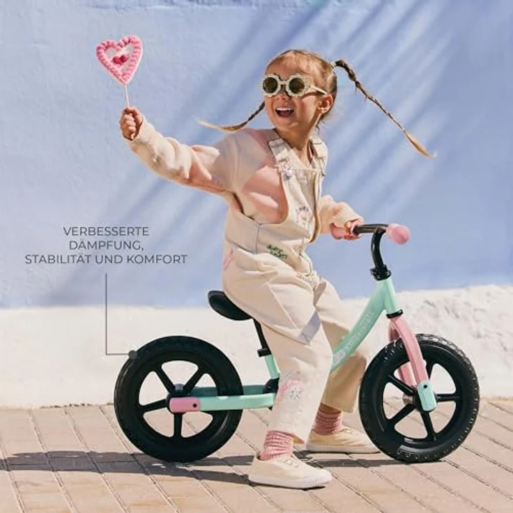 Kinderkraft 2WAY Next Off Road Laufrad, Licht Lauflernrad mit 12 Zoll Rädern, höhenverstellbarem Sattel und Lenker, geringem Lenkeinschlag, gummierten Griffen, schwarz – Bild 4