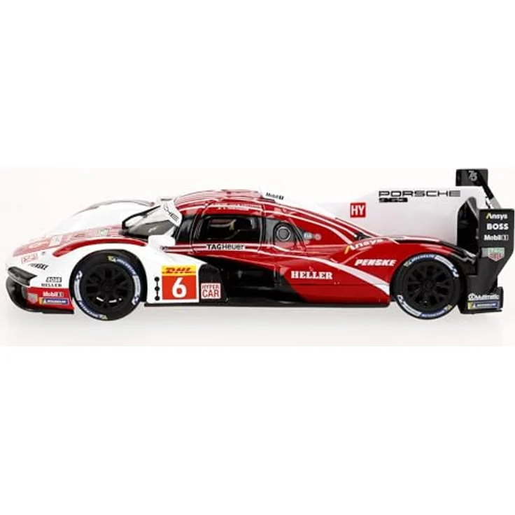 Bburago Porsche Penske 963#6, Diecast-Auto im Maßstab 1:24, rot-weiße Detailgenauigkeit, Türen zum Öffnen, Porsche-Lizenz, Alter 3+ – Bild 3