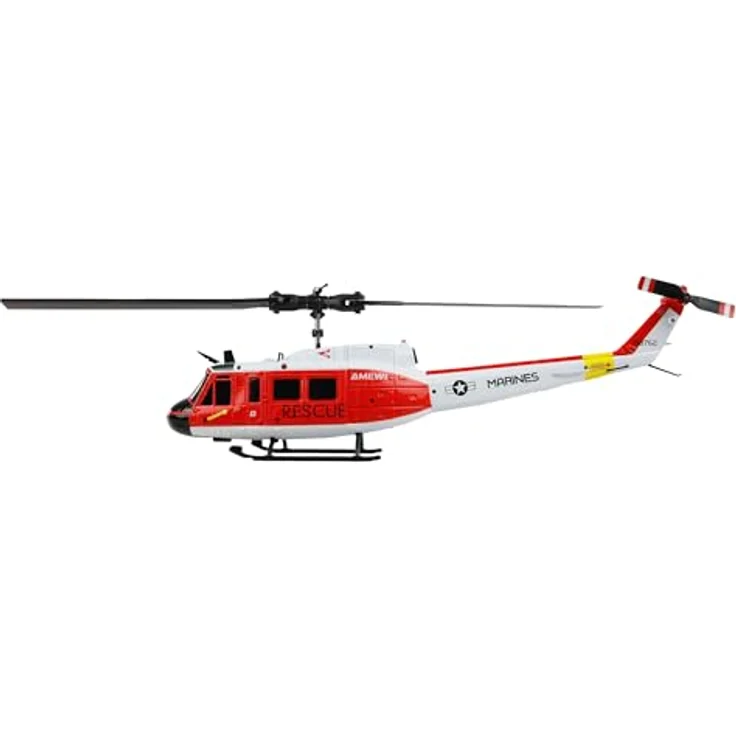 Amewi UH-1 Marine, Ferngesteuerter Hubschrauber mit 6-Kanal Steuerung und 6G/3D-Technologie, Ready-to-Fly – Bild 5