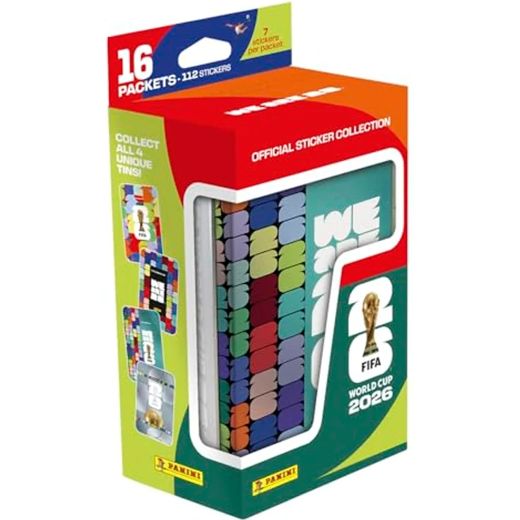 Panini FIFA WM 2026 Mega-Dose, 16 Sticker-Tüten mit 2 DFB Special Stickern, praktische Metall-Aufbewahrung – Bild 8