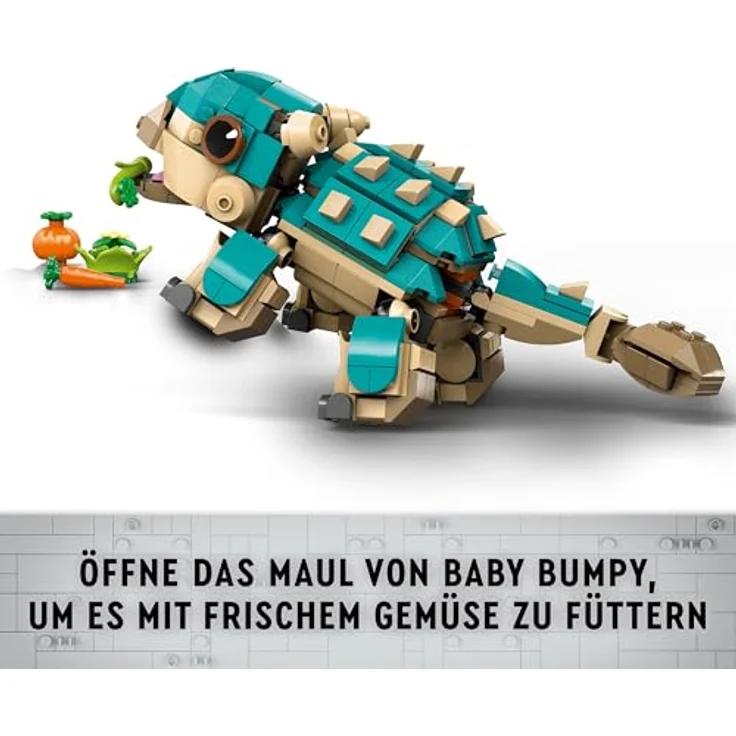 LEGO Jurassic World Baby Bumpy: Ankylosaurus, baubarer Spielzeug-Dinosaurier für Fans von Jurassic World: Neue Abenteuer, Geschenk für Jungen und Mädchen ab 7 Jahren 76962 – Bild 4