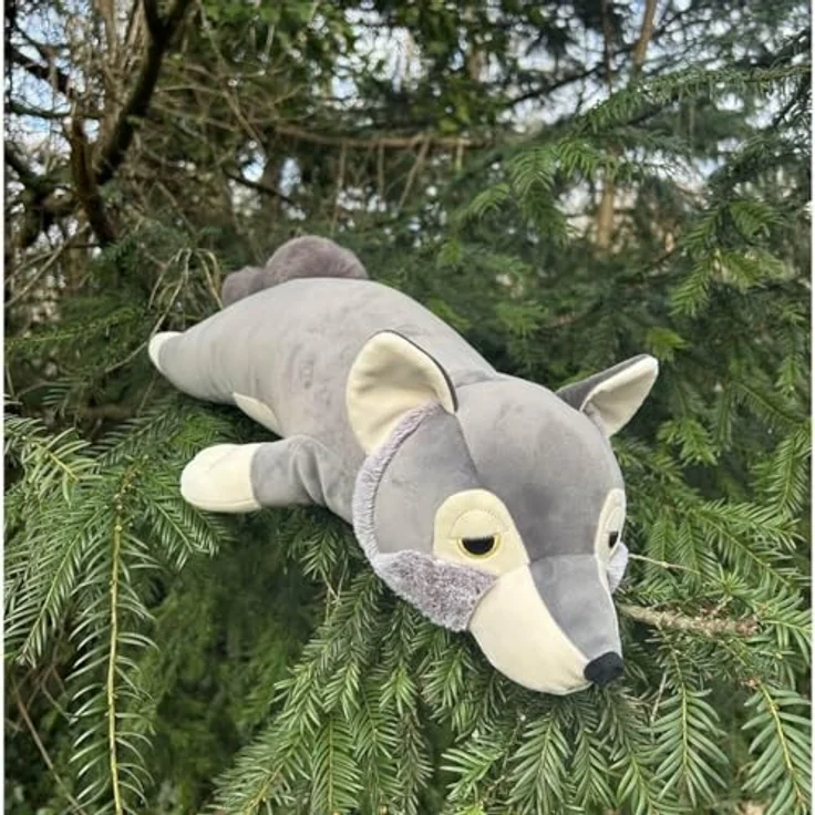 Carletto Deutschland NEMU NEMU Loulou Wolf, 53 cm, extra weicher Nicki-Plüsch, beruhigendes Kuscheltier – Bild 5