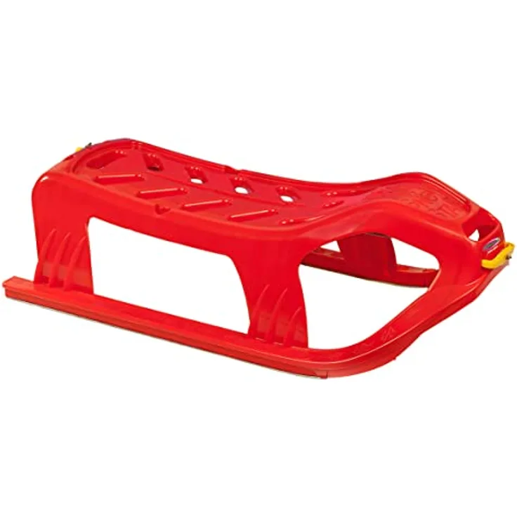 JAMARA 461120 Play Schlitten Snow-Star 90cm-Metallkufen, Seil mit Griff zum Ziehen, schlagzäher Kunststoff, rot