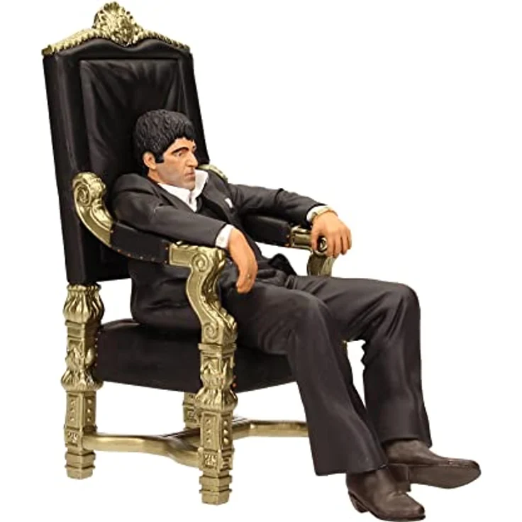 SD TOYS Scarface Tony Montana Figur, schwarz/Gold, 18 cm hoch aus 100% Kunststoff in Geschenkverpackung – Bild 3