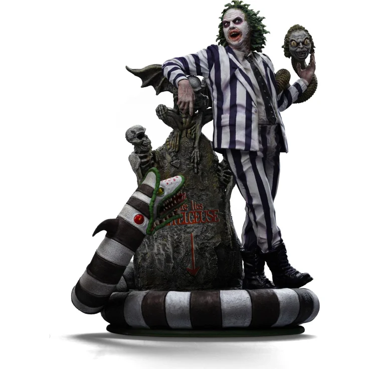Iron Studios Beetlejuice Art Scale Statue 1/10, offiziell lizenziert, 19 cm groß, aus Resin mit passender Base