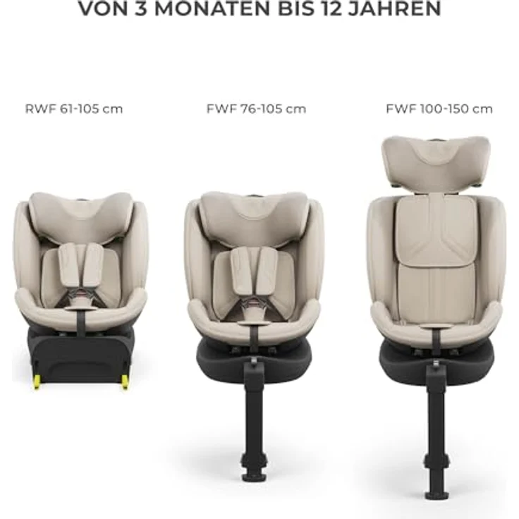 Kinderkraft Endura Safe Modular System, 3-in-1 Babyschale und Kindersitz mit Isofix Basis, i-Size konform, von Geburt bis 12 Jahre – Bild 11