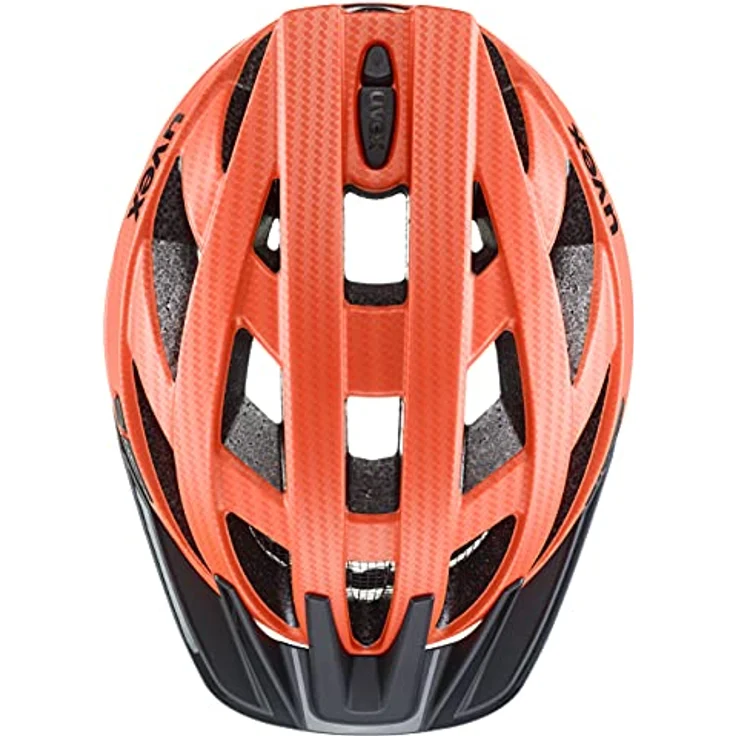 Uvex Fahrradhelm i-vo cc orange carbon-look mat, Kinderfahrradhelm mit 3D IAS System und 24 Belüftungskanälen – Bild 6
