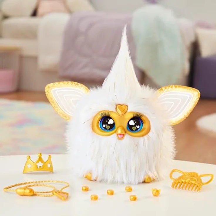 Hasbro Furby Golden Glow, sprachaktiviertes Plüschtier mit Lichtshow und über 600 Sätzen, ab 6 Jahren – Bild 2