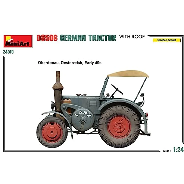 Mini Art 24010 1:24 Dt. Traktor D8506 m. Kabinendach - originalgetreue Nachbildung, Modellbau, Plastik Bausatz, Basteln, Hobby, Kleben, Modellbausatz, Zusammenbauen, unlackiert, MiniArt – Bild 5