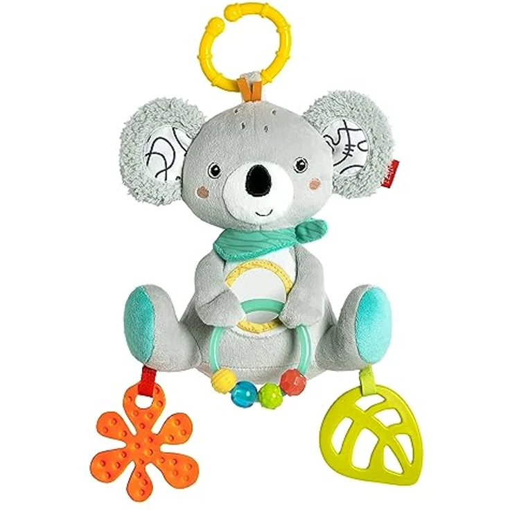Fehn Activity-Koala – Baby Motorikspielzeug für Kinderwagen, Kinderbett und Babyschale – zum Beißen, Greifen und Geräusche erzeugen – Spielzeug für Babys und Kinder ab 3+ Monaten – Bild 1