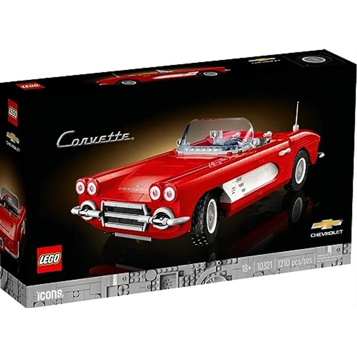 LEGO Icons 10321 Corvette, 1210 Teile, ab 18 Jahren, 10x 14x 32 cm, Coupé und Cabrio, von LEGO – Bild 1