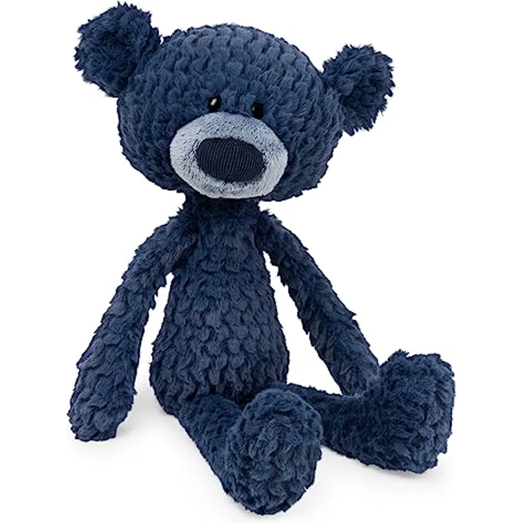 GUND Zahnstocher Ripple, Teddybär Stofftier ab 1 Jahren, Marineblau, 38,1 cm, mit geriffeltem Plüsch