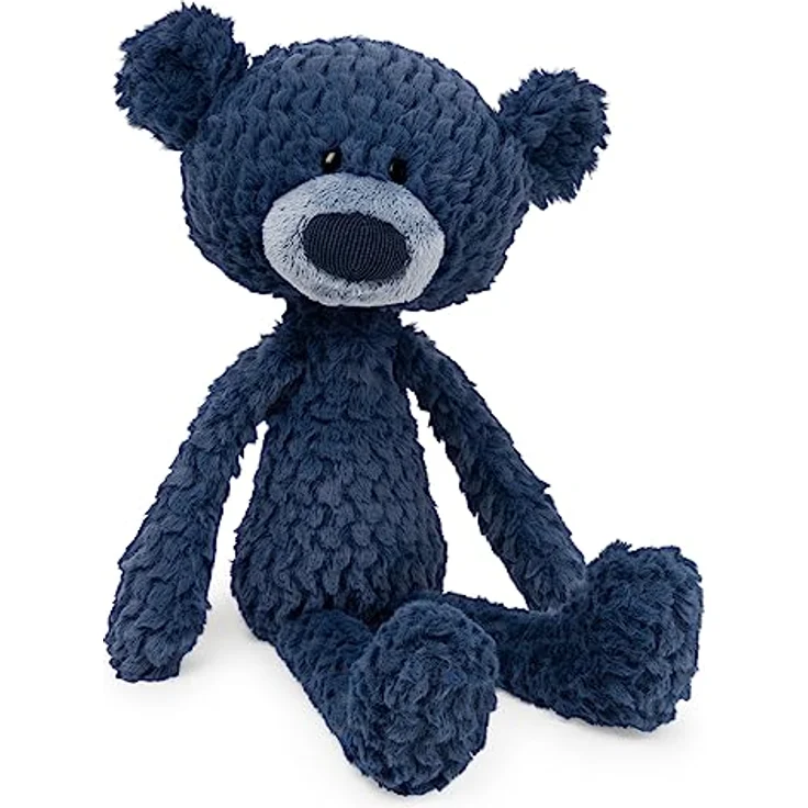 GUND Zahnstocher Ripple, Teddybär Stofftier ab 1 Jahren, Marineblau, 38,1 cm, mit geriffeltem Plüsch – Bild 1