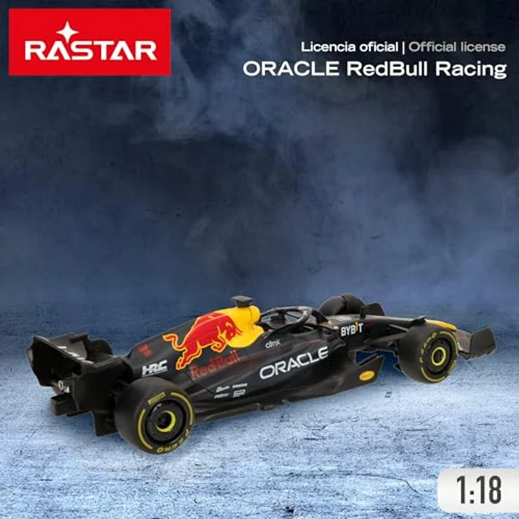 ColorBaby 41287 Rastar F1 Oracle Red Bull Racing RB18, Maßstab 1:18, ferngesteuert, Frequenz 2,4 GHz, 6 Richtungen, Marineblau – Bild 4