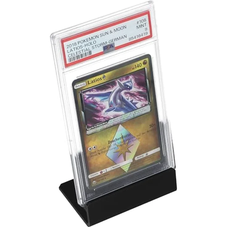 Feldherr 5er Set Kartenständer für Graded und Trading Cards, schwarz, kompatibel mit PSA-, BGS-, CGC-Displays, stabiler Stand, optimaler Neigungswinkel 10° – Bild 2