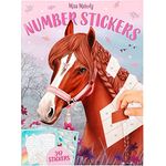 Depesche 12486 Miss Melody Number Sticker - Stickerbuch mit 16 Seiten zum Gestalten von Pferde-Motiven nach Zahlen, inklusive 8 Stickerbogen