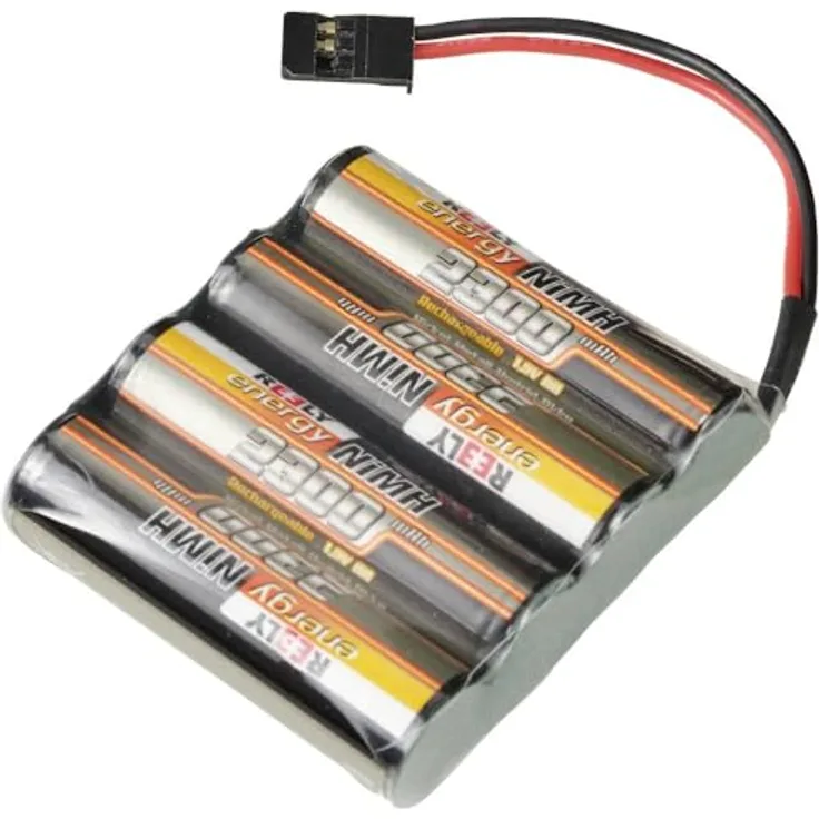 Reely Modellbau-Empfängerakku (NiMh) 4.8 V 2300 mAh, 4 Mignon (AA) Zellen, Side-by-Side mit Futaba-Buchse, Silikonkabel