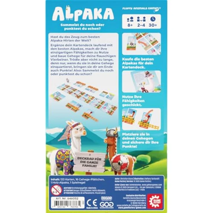 Carletto Deutschland Alpaka (d) Brettspiel, strategisches Kartenspiel zur Optimierung von Einkommen und Spezialfähigkeiten – Bild 3
