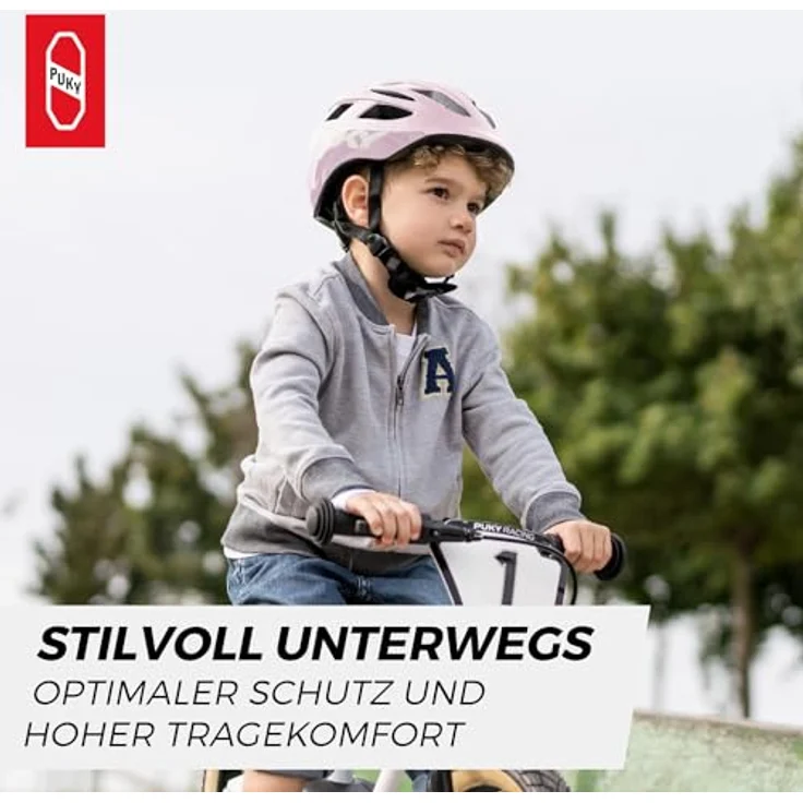 PUKY Helmet S Rosa | Kinder Fahrradhelm 48-55 cm | Leichtgewicht 220g | Maximaler Schutz & Belüftung | 360° Sichtbarkeit durch Licht-Modul | Ideal für Sicherheit und Komfort auf dem Fahrrad – Bild 2