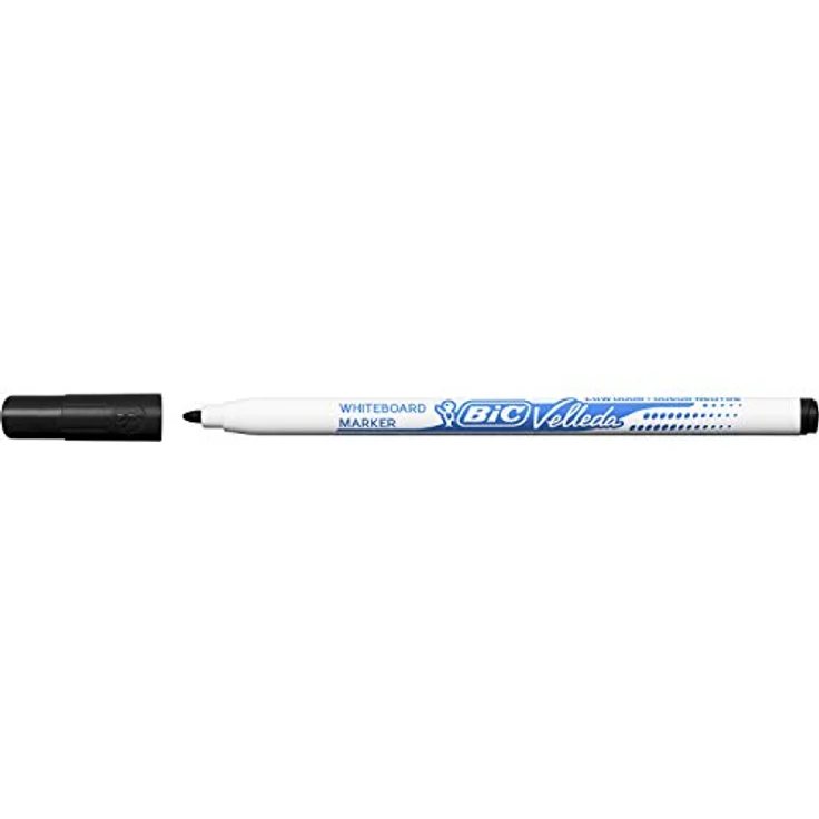 BIC Velleda 1721 Whiteboard Marker, 4er Set mit widerstandsfähiger Rundspitze, schwarz, blau, rot, grün – Bild 3