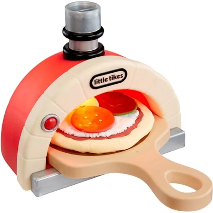 Little Tikes Creative Chefs Pizza Kit, Pizzabäcker-Rollenspiel mit Make-It! Mix Spielsand, 22 Zubehörteilen und realistischem Pizzaofen für Jungen und Mädchen ab 3 Jahren – Bild 5