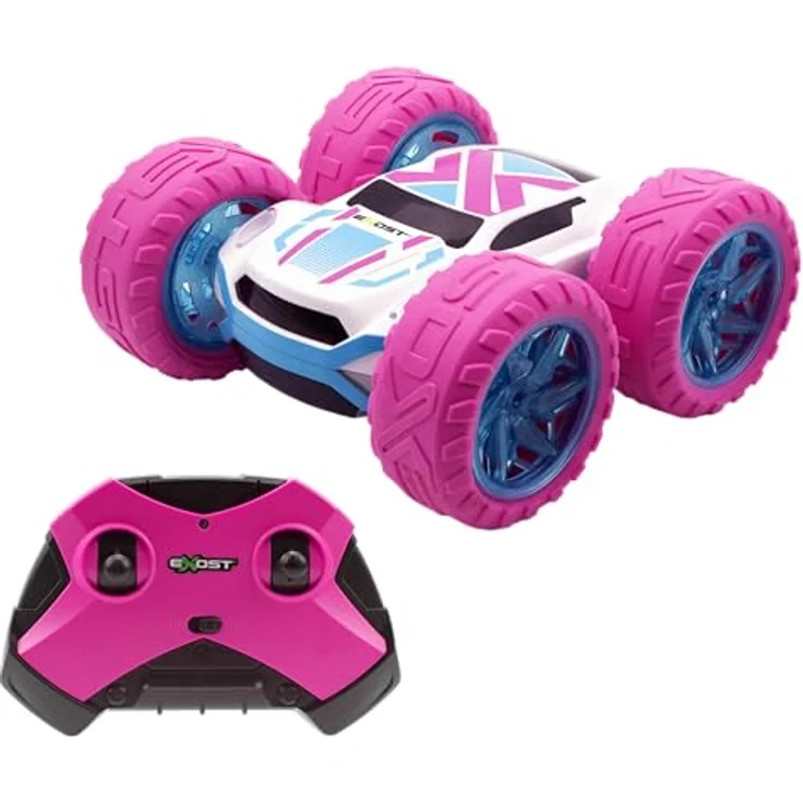 Silverlit EXOST 360 Cross Flash, Ferngesteuertes Auto mit 360°-Funktion, 2.4GHz, rosa, 16 cm – Bild 1