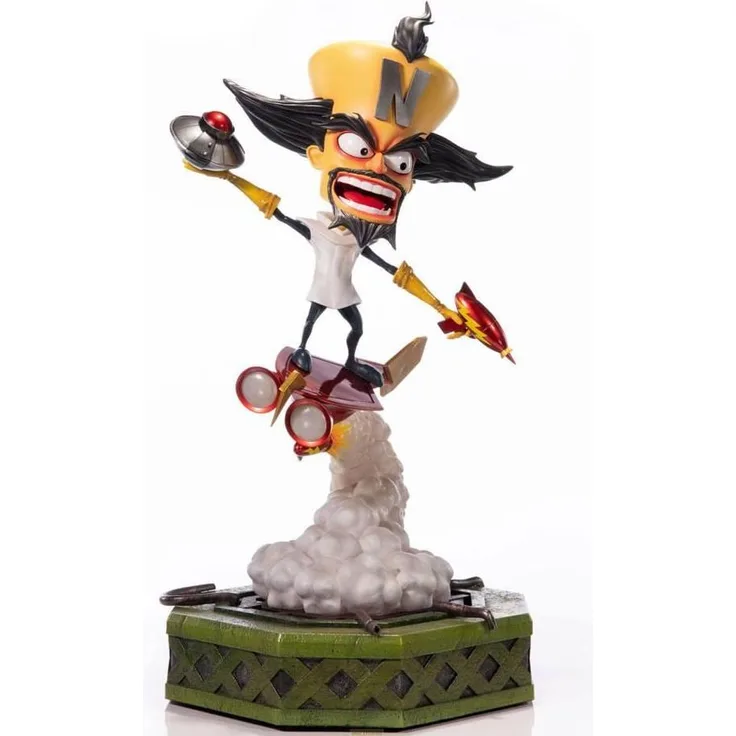 First 4 Figures Crash Bandicoot 3 Statue Dr. Neo Cortex 55 cm, detailreiche Sammelfigur aus hochwertigem Polystone in Originalgröße