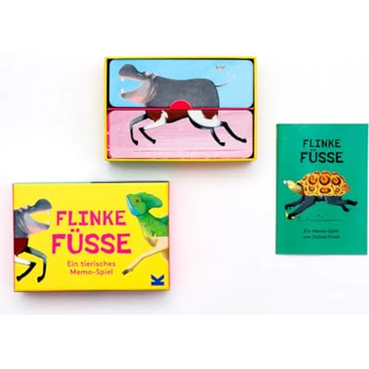 Laurence King Flinke Füße! Memo-Spiel ab 4 Jahren von Daniel Frost, mit 50 Karten und 16-seitigem Booklet über Tiere – Bild 5
