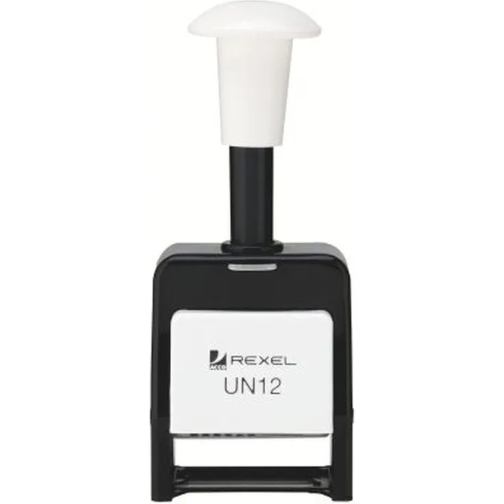 REXEL Stempel 6-stellig mit selbstfärbenden Ziffernrädern, schwarz