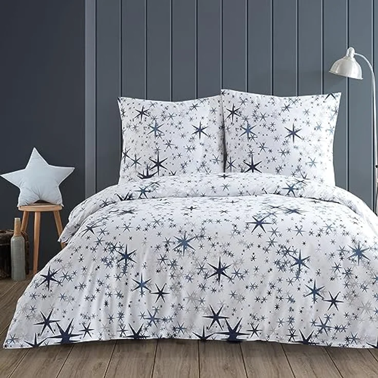 Buymax® Bettwäsche Set 155x220 cm, 100% Baumwolle Renforce, 4-teilig mit 2 Kissenbezügen 80x80 cm, ÖKO-TEX zertifiziert, Reißverschluss, pflegeleicht – Bild 1