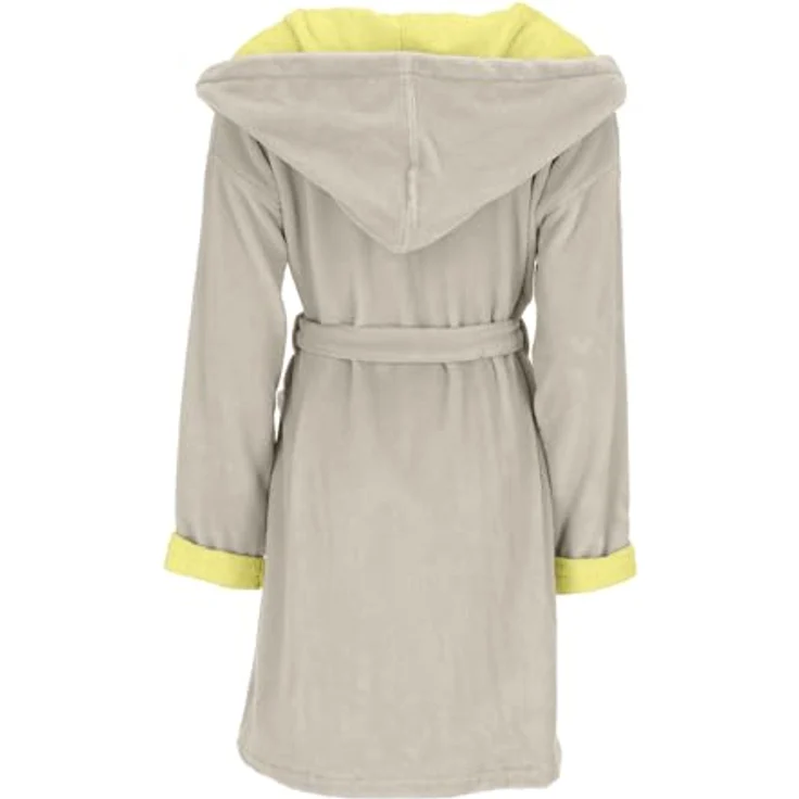 Vossen Bademantel Runa, Beige, leichter Baumwoll-Viskose-Mix, Damen, lässiger Schnitt, schnell trocknend – Bild 2