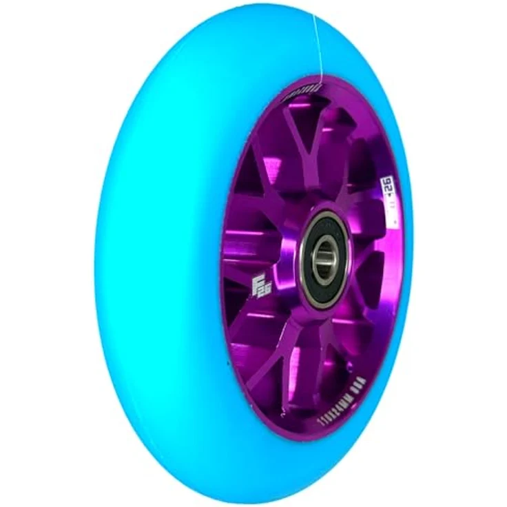 Fantic26 Spy7 Stunt-Scooter Rolle 110mm Abec11 Purple / Pu Türkis, Aluminium 6061-T6, ABEC-11 Kugellager, 88A Härte – Bild 6