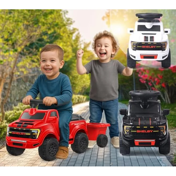 Schwarz Kitchen Rutscher Shelby Ford F-150 Raptor mit Anhänger, schwarz - Robuste Bauweise, fördert motorische Fähigkeiten, geeignet für Innen- und Außenbereich – Bild 7