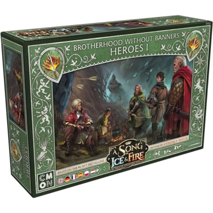 CMON A Song of Ice & Fire - Helden der Bruderschaft ohne Banner 1, Miniaturen-Erweiterung für 2 Spieler mit 6 ikonischen Charakteren und 14 taktischen Karten – Bild 1
