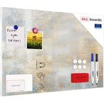 ALLboards Metallische Magnettafel, MetalBoard, abwischbar und 100% magnetisch, GOLDENER BETON