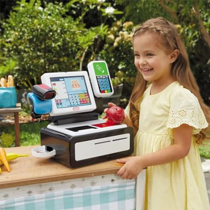 Little Tikes Retro '50s Inspired Washer Dryer, interaktives Spielzeug mit 7 Zubehörteilen und realistischen Retro-Sounds, für Kinder ab 2 Jahren – Bild 2