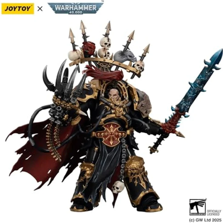 Joy Toy Warhammer 40,000 Actionfigur Black Legion Abaddon the Despoiler, 16 cm, mit Drach'nyen und Zubehör, bewegliche Gelenke – Bild 6