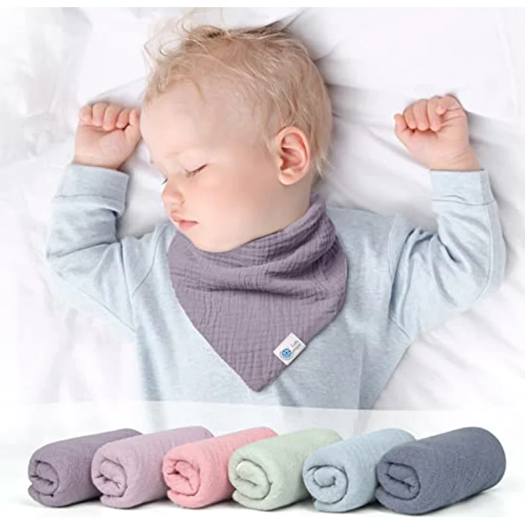 Lulu moon Lätzchen Baby Dreieckstuch Baby Musselin Halstuch Baby für Junge und Mädchen (6 Stück,Traum Einhorn) - Preisvergleich – Bild 4