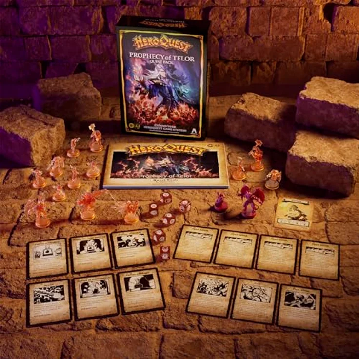 Hasbro HeroQuest Prophecy of Telor Quest Pack, Erweiterung für HeroQuest-Spielsystem, 13 Quests, 15 unbemalte Miniaturen, für 2-5 Spieler ab 14 Jahren – Bild 4
