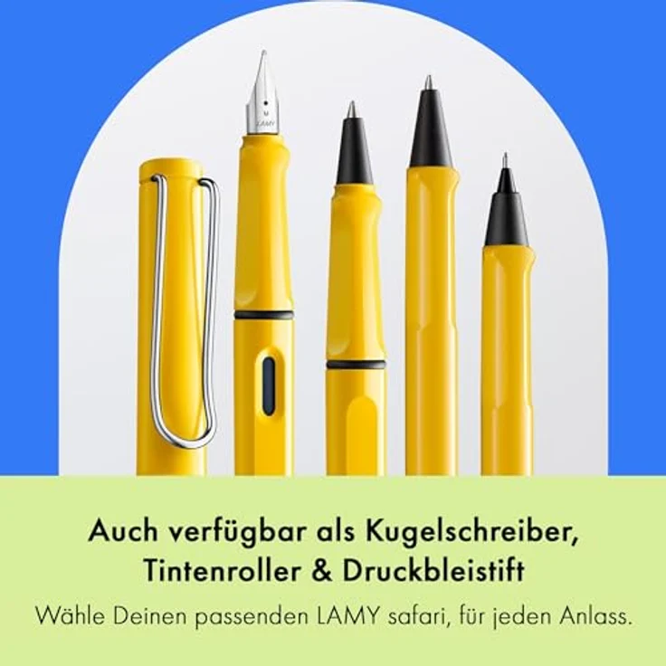 Lamy Safari Füllhalter Gelb 018 aus robustem Kunststoff - Yellow,Mittlere Feder (M) – Bild 6