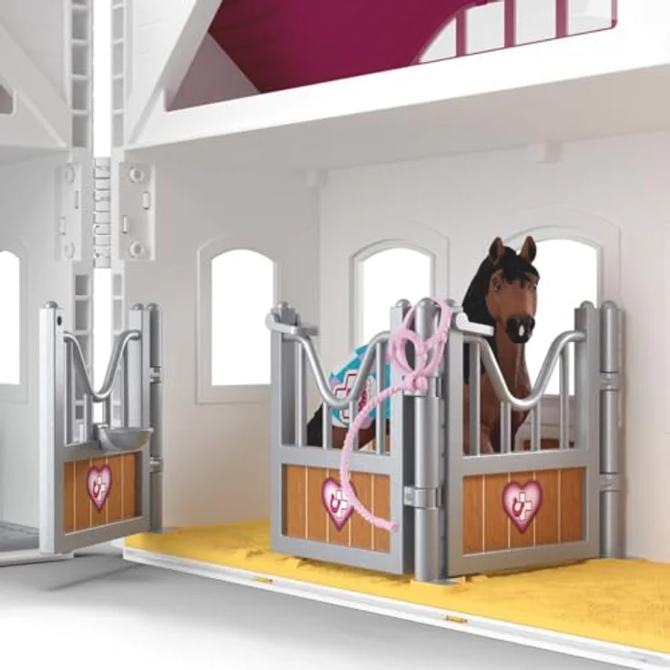 Schleich Pferdeklinik Heilende Hufe, Spielset Horse Club mit Röntgenfunktion und medizinischer Ausstattung, ca. 48 x 32 x 14 cm – Bild 8