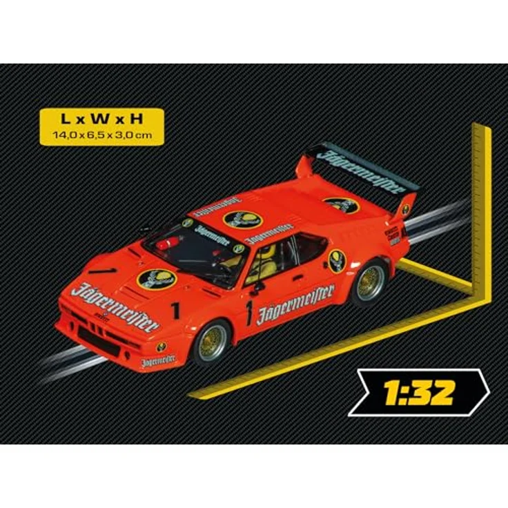 Carrera Evolution BMW M1 Procar "Jägermeister Racing Team, No.1" Rennbahnauto | Front & Rücklicht | Für Kinder ab 8 Jahren & Erwachsene – Bild 2