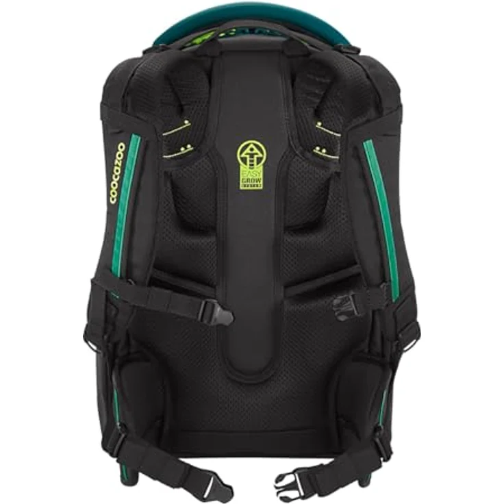Coocazoo Mate Schulrucksack Tarp Muddy Lagoon petrol, ergonomisches Tragesystem, geräumige Fächer, reflektierende Flächen für Sicherheit – Bild 4