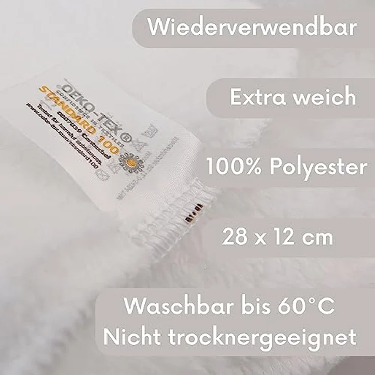 avo+cado Fleecy Liner Stoffwindeleinlage Größe 1, wiederverwendbar und besonders weich, 10er-Pack für Neugeborene – Bild 2