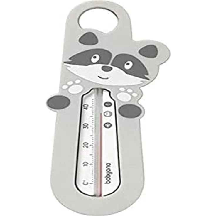 BabyOno Badethermometer Raccoon, spritzwassergeschützt mit leicht ablesbarer Skala, 1 St. – Bild 2