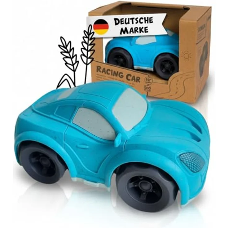 alldoro Spielzeug-Rennwagen Kleines Rennauto, Kunststoff-Weizenstroh-Mix, bunt, für Kinder ab 1 Jahr, zufällige Farbwahl – Bild 1