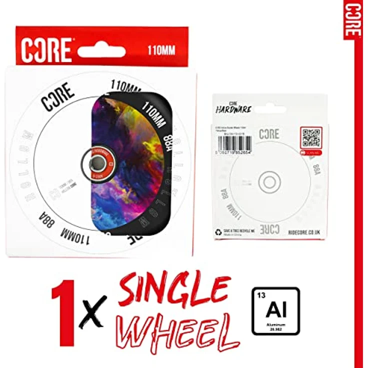 Core Action Sports Stuntscooter Core Hollow V2 Stunt-Scooter Rolle 110mm Galaxy/PU Schwarz, Leichte Aluminiumkonstruktion, 88a Urethan, ABEC 9 Lager – Bild 5